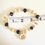 Thumbnail: Black, Clear, & Gold Beaded Bracelet