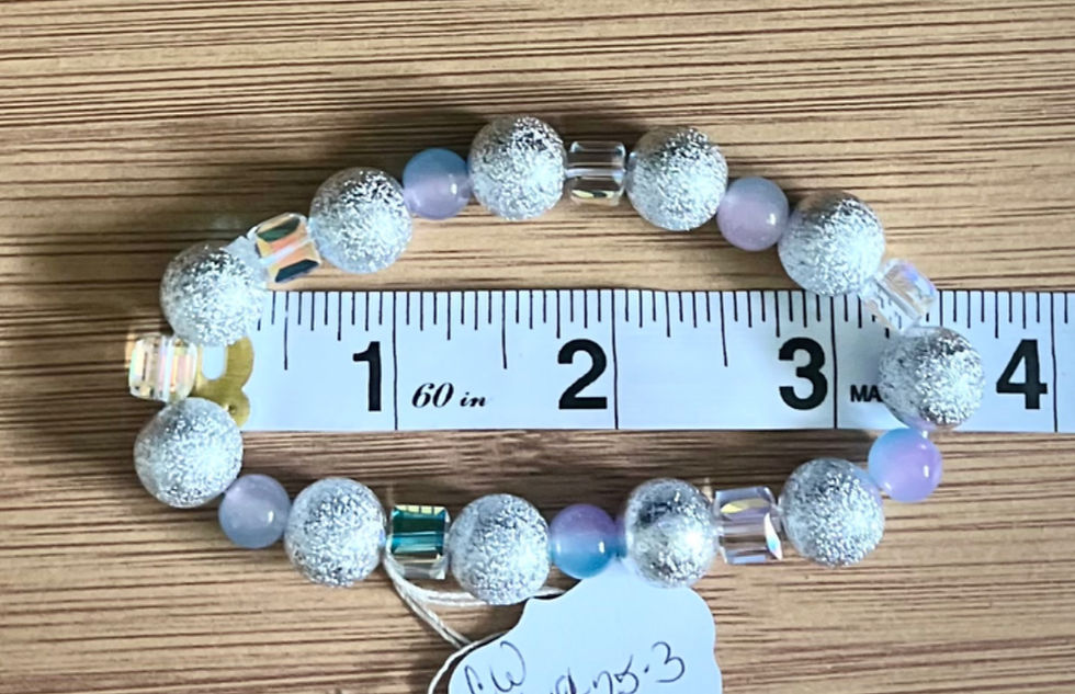 Thumbnail: Pastel & Silver Beaded Bracelet