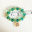 Thumbnail: Green & Gold Beaded Bracelet