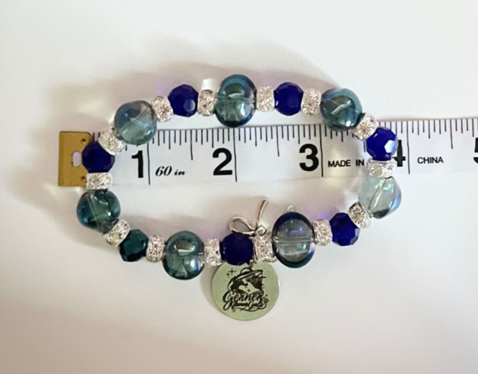 Thumbnail: Blue & Silver Beaded Bracelet