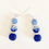 Thumbnail: Blue, Silver, & Clear Beaded Bracelet & Earring Set