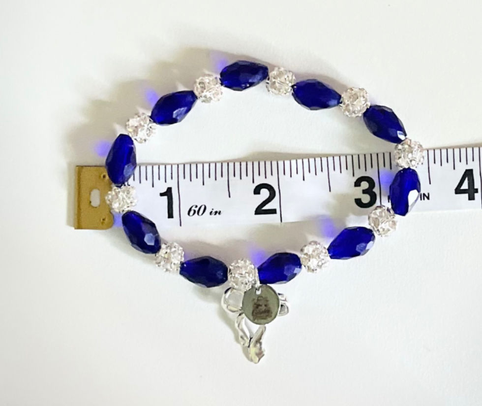 Thumbnail: Blue & Silver Beaded Bracelet