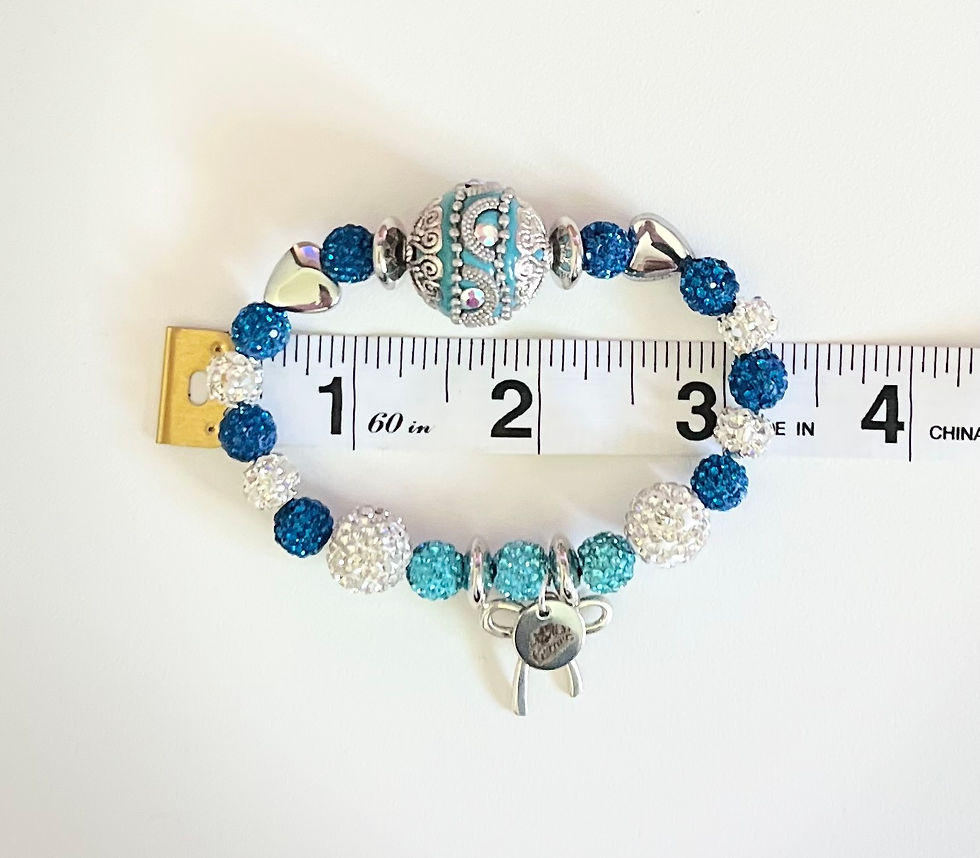 Thumbnail: Turquoise & Silver Beaded Bracelet