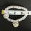 Thumbnail: Clear, White, & Silver Beaded bracelet
