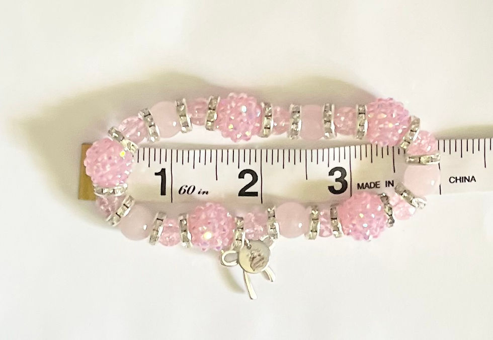 Thumbnail: Pink & Silver Beaded Bracelet