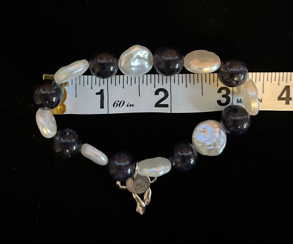 Thumbnail: Black & White Beaded Bracelet