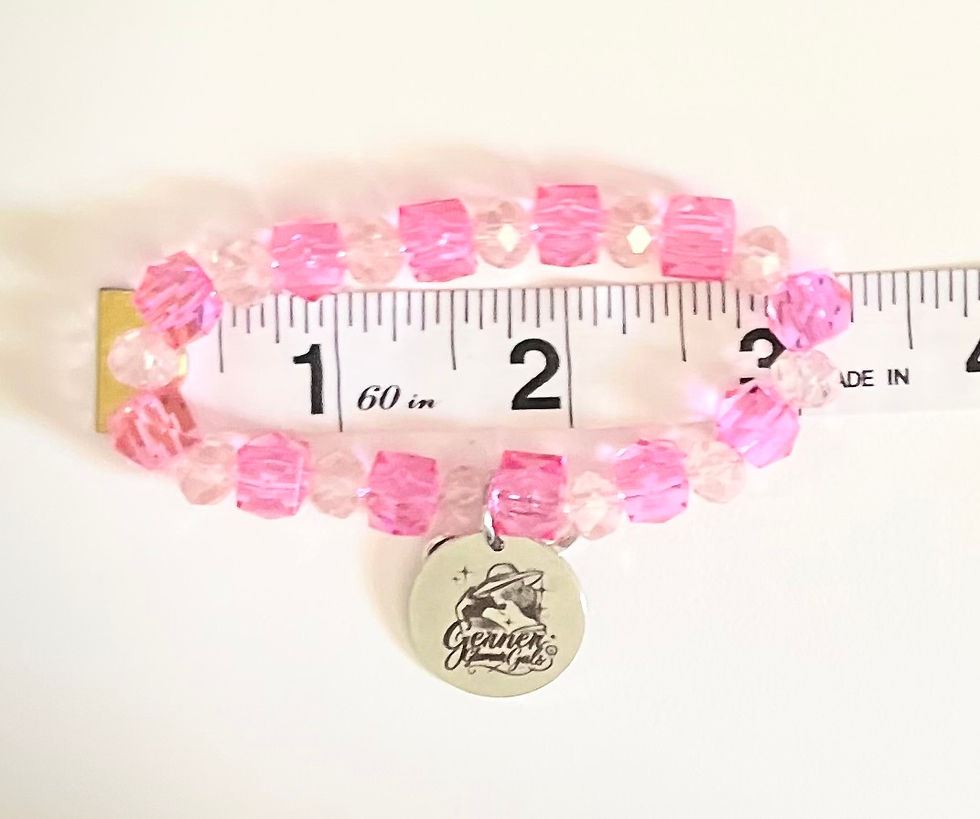 Thumbnail: Pink & Clear Beaded Bracelet