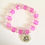 Thumbnail: Pink & Clear Beaded Bracelet