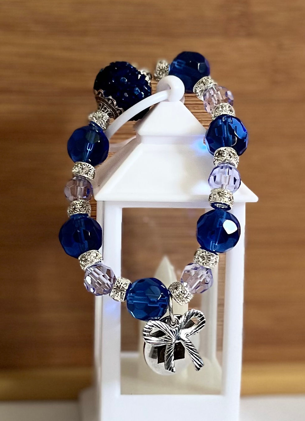 Thumbnail: Blue & Silver Beaded Bracelet