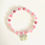 Thumbnail: Pink, Clear, & Silver Beaded Bracelet