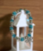 Thumbnail: Turquoise & Silver Beaded Bracelet