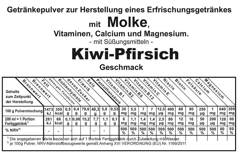 Miniaturbild: Molkedrink Kiwi/Pfirsich