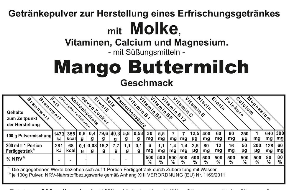 Miniaturbild: Molkedrink Mango-Buttermilch