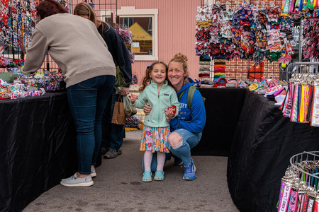 Mother and daughter shopping at the Sugar Maple Festival Bellbrook Ohio