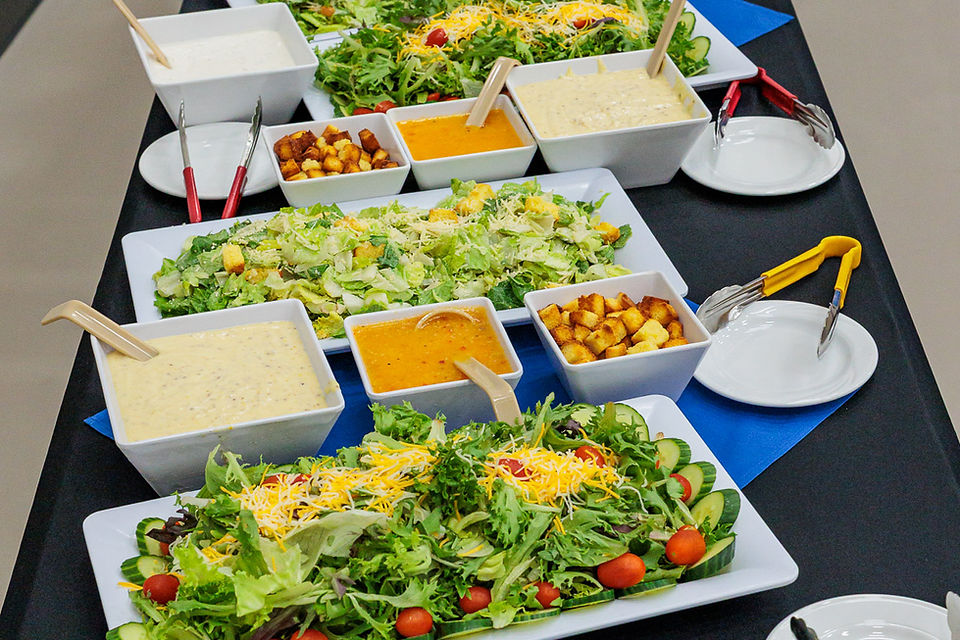 Student catered buffet spread at the Greene County Career Center Annual Report luncheon