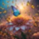 Firefly thousands of butterflies compete for one beautiful flower 73463.jpg