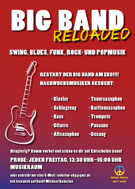 BIG BAND Reloaded - Restart der Big Band am EKG | Nachwuchsmusiker gesucht