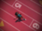 Woman laying on running track