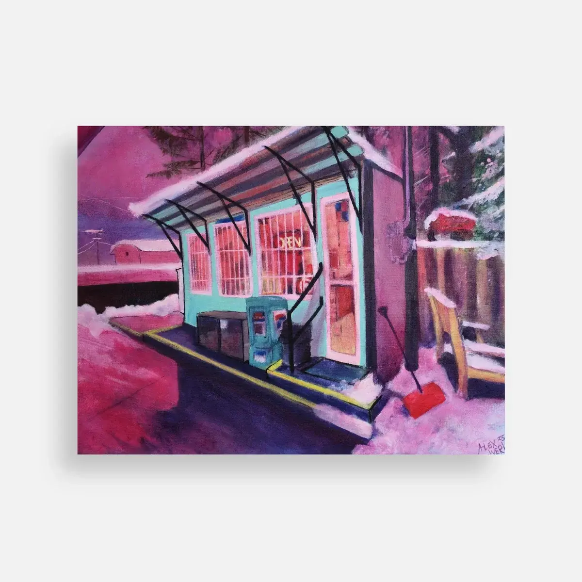 4.2” x 5.5” Postcard, Last Glow of the Lost Station 