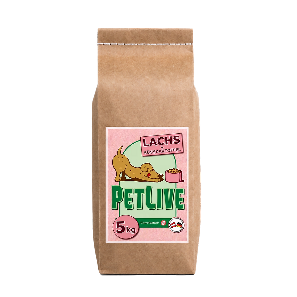 Sack mit Lachs und Süßkartoffel Trockenfutter von PetLive