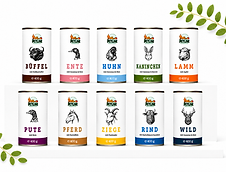 Übersichtsbild für die Kategorie Nassfutter mit den 10 Sorten von PetLive