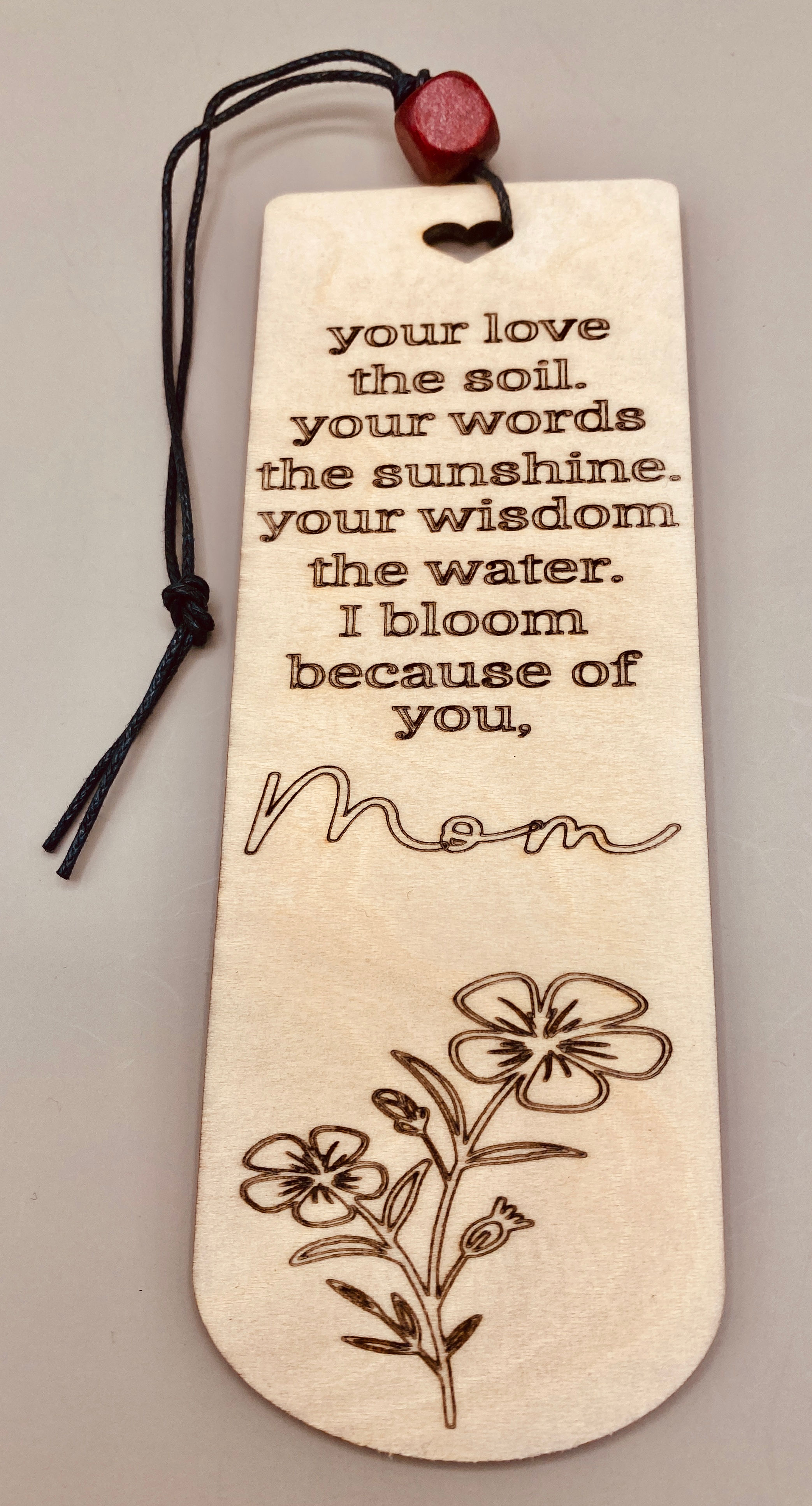 Wood Engraved Book Mark