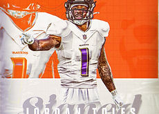 J ORDAN TOLES SIGNED RAVENS