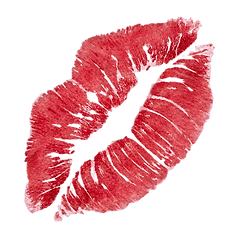 kissing lipstick marks isolated on trans