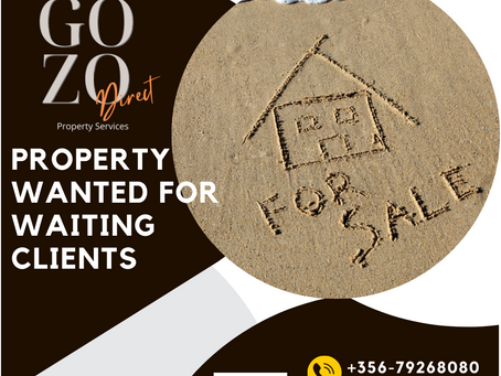 URGENT! Wanted an Apartment in Xlendi or Marsalforn!