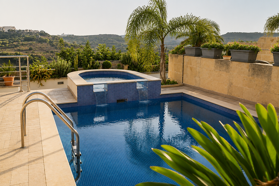 Discover a luxurious fully furnished 3-bedroom farmhouse on the peaceful outskirts of Xaghra, Gozo. This stunning property features a private pool, relaxing jacuzzi, breathtaking valley views, and modern amenities for ultimate comfort. Perfect for families or groups seeking a tranquil getaway, the farmhouse blends traditional charm with contemporary style. Enjoy spacious living areas, a fully equipped kitchen, and outdoor spaces ideal for entertaining or unwinding. Experience the best of Gozo’s countryside while being close to local attractions. Book your dream stay in this exclusive farmhouse retreat today for an unforgettable holiday.