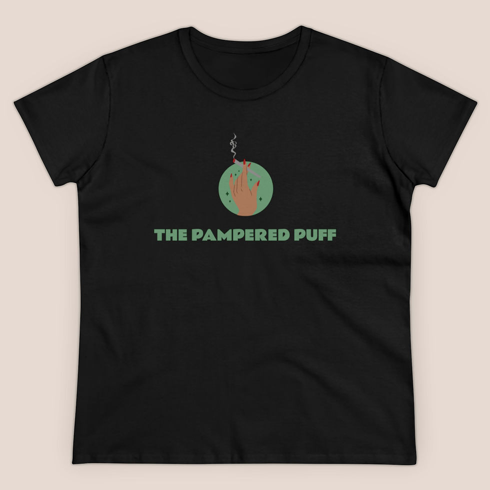 Thumbnail: Women's Semi-Fitted Pampered Puff Signature Shirt | Weed Shirt | Cannabis Tee