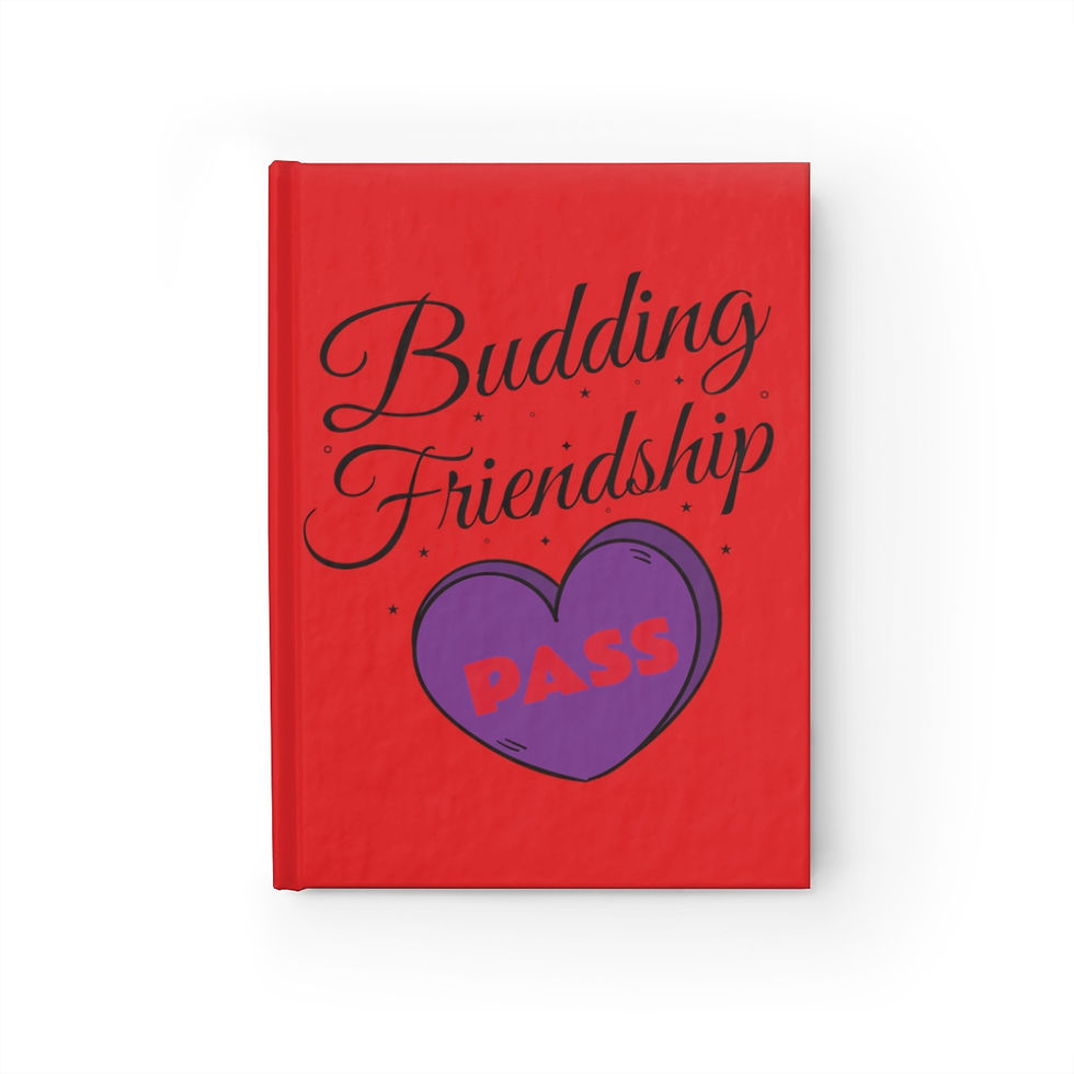 Budding Friendship Blank Journal Red | Weed Friend Gift | Weed Accessories