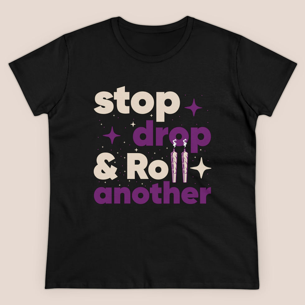 Thumbnail: Stop, Drop, and Roll Another Women's Semi-Fitted Shirt | Cannabis Weed Shirt