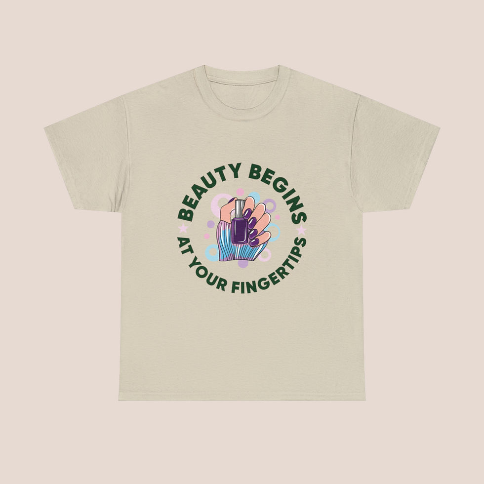 Thumbnail: Beauty Begins At Your Fingertips Unisex Shirt | Nail Technician Shirt