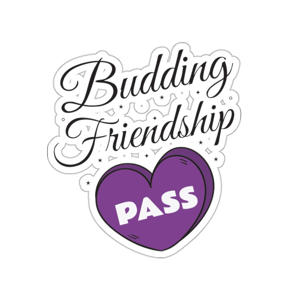 Thumbnail: Budding Friendship Puff Puff Pass Vinyl Sticker Decal Weed Sticker | Weed Decor
