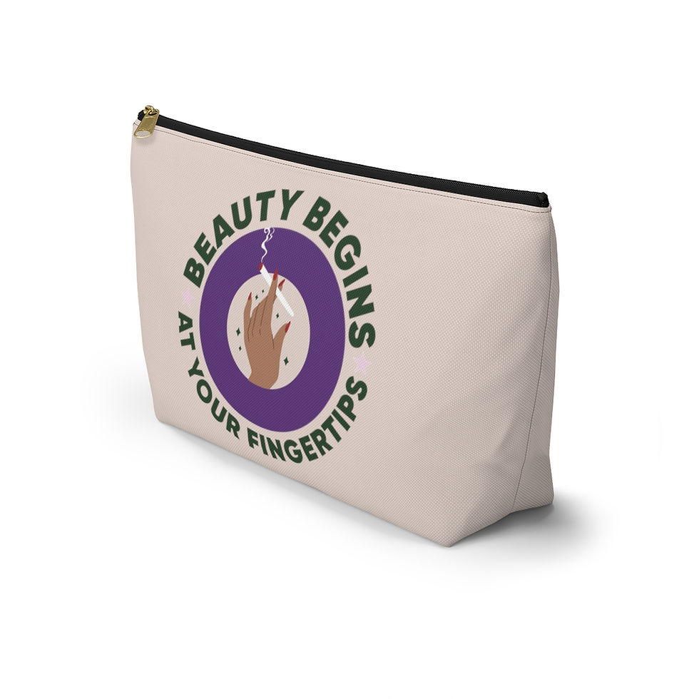 Thumbnail: Beauty Begins at Your Fingertips Accessory Weed Storage Bag | Weed Lover Gift