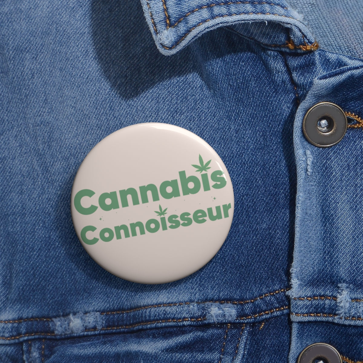 Cannabis Connoisseur Weed Pin | Weed Decoration | Weed Button Pin | Weed Gift