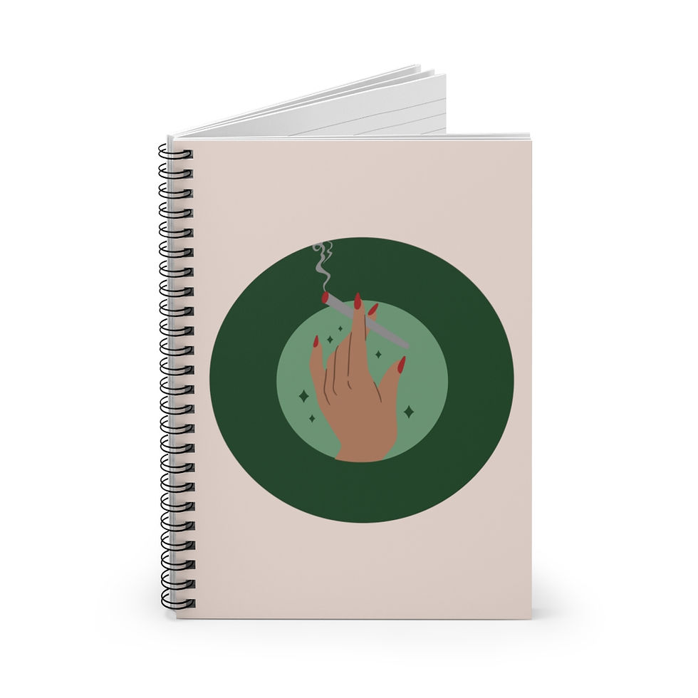 Thumbnail: The Pampered Puff Blank Lined Spiral Notebook | Weed Accssories | Weed Journal
