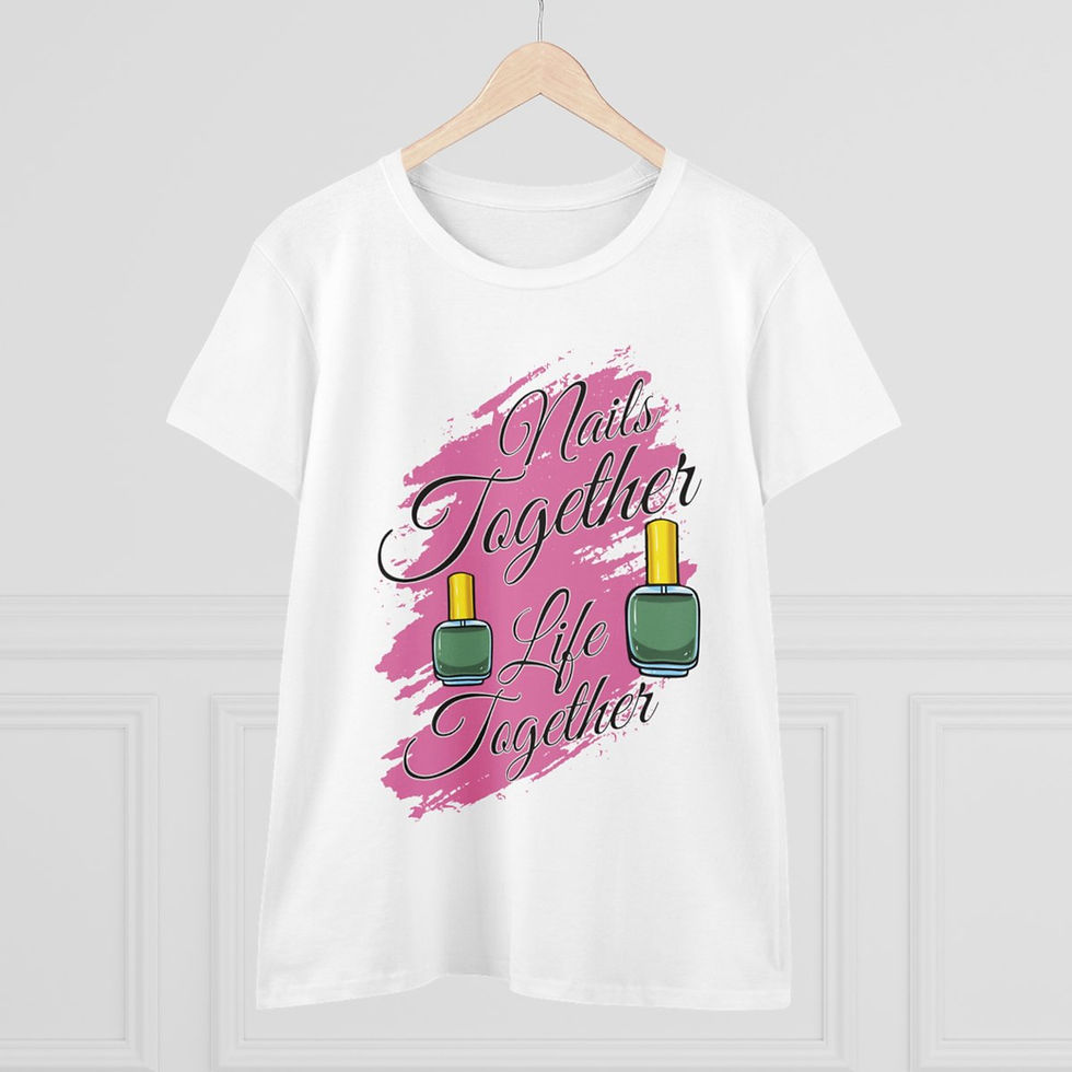 Thumbnail: Nails Together Life Together Women's Fitted Shirt | Nail Art Shirt | Nail Lover