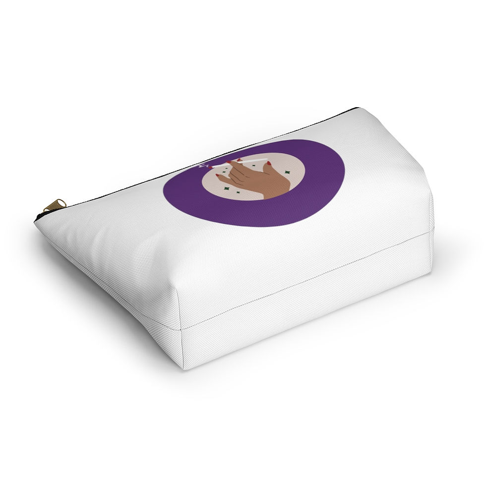 Thumbnail: The Pampered Puff White Weed Storage Accessory Bag | Weed Gift | Weed Organizer