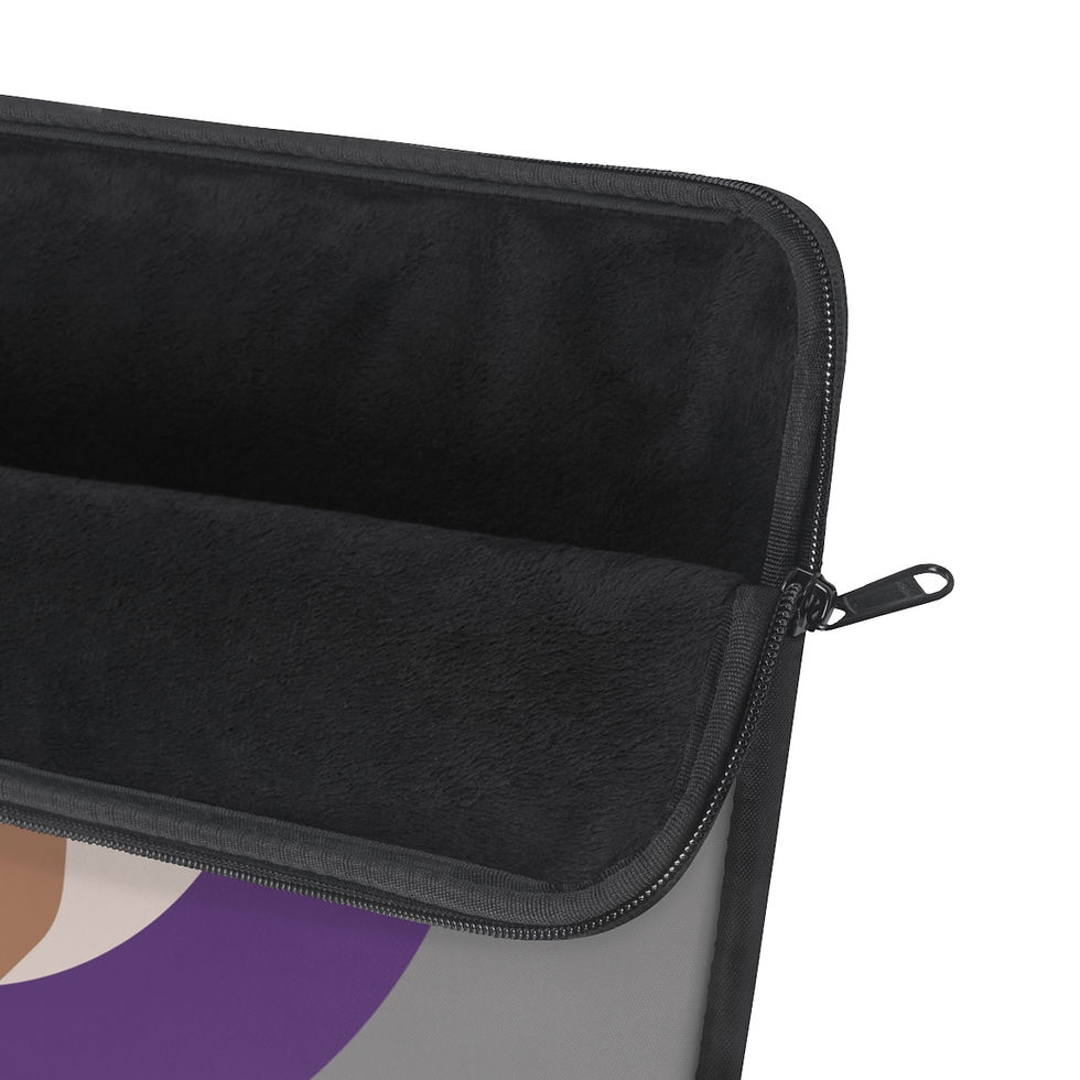 Thumbnail: The Pampered Puff Gray Protective Laptop Sleeve | Weed Computer Protector