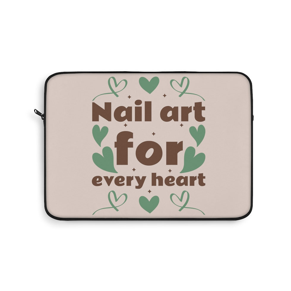 Nail Art for Every Heart Laptop Sleeve | Nail Stylist Computer Protector