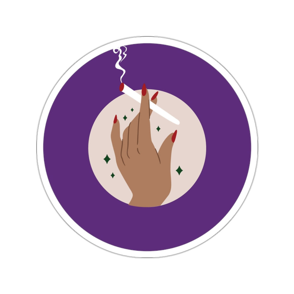 Thumbnail: Pampered Puff Vinyl Sticker Decal | Women Empowerment Sticker | Weed Sticker