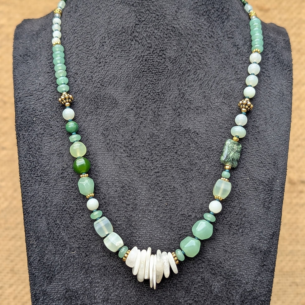 Thumbnail: Fresh Greens with Goldtones Bracelet