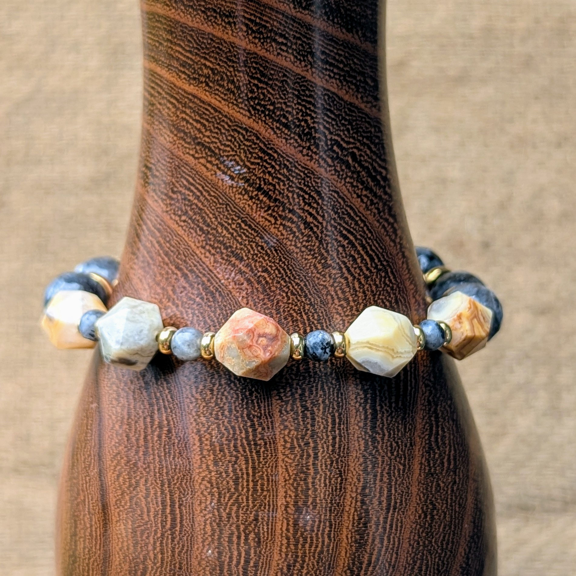 Crazylace Agate Goldtone Bracelet
