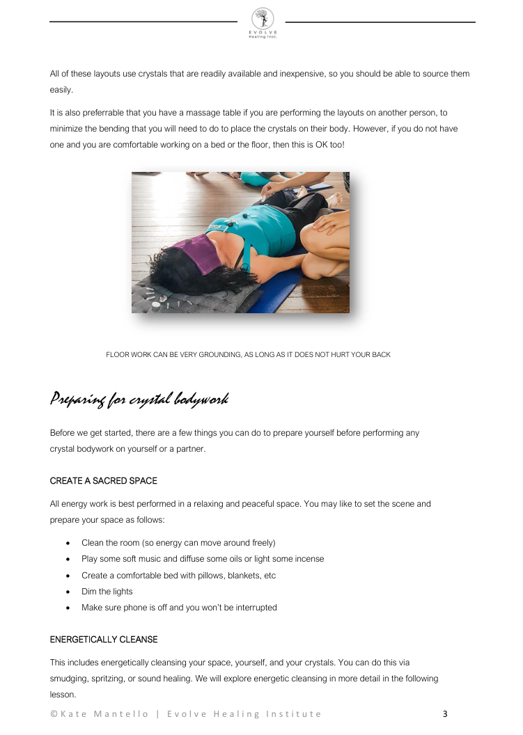 crystal body layouts course