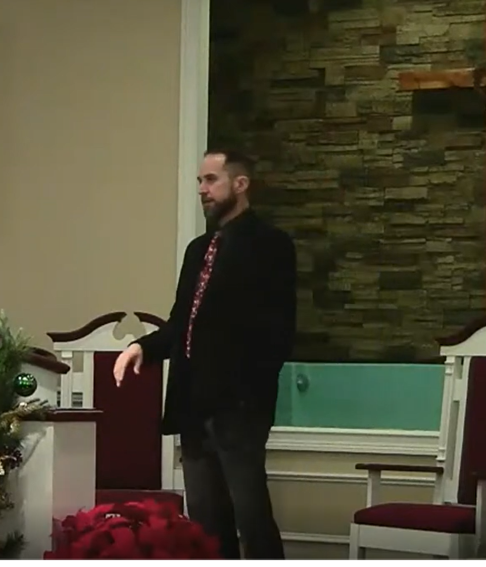Brian preaching/speaking at his local church