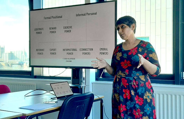 Ishwariya speaking at LSBU