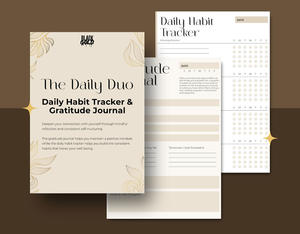 Eye-level view of a gratitude journal and pen on a wooden desk