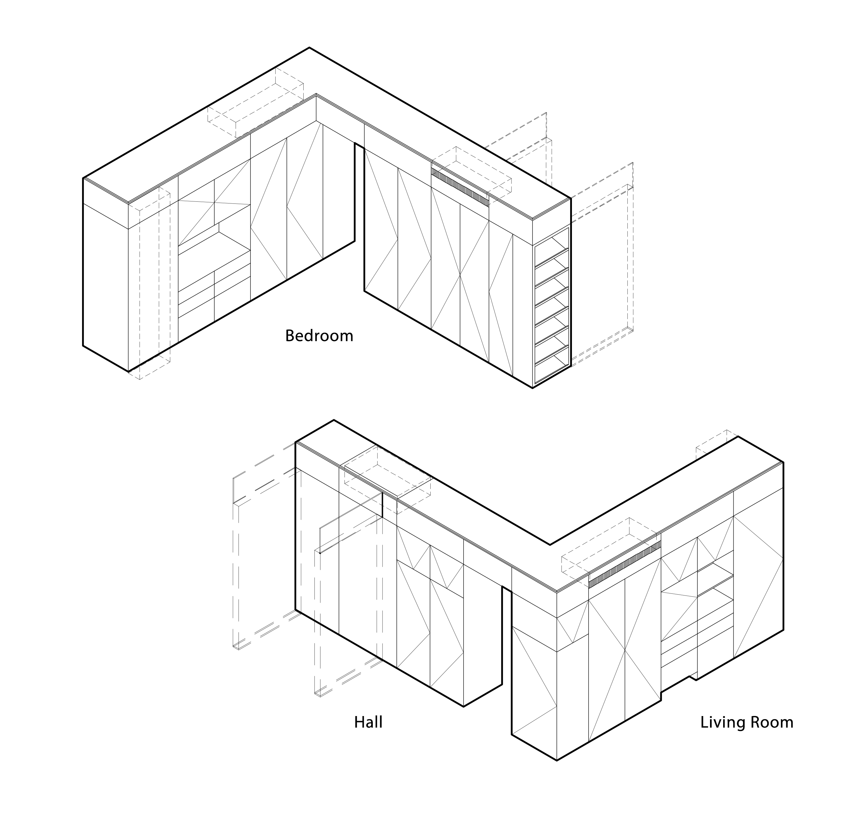 Functional box  closet iso 3d